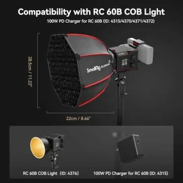 SmallRig Mini Parabolic Softbox RA-D30 29cm Quick Release, Compatible with SmallRig RC 60B COB LED Video Light