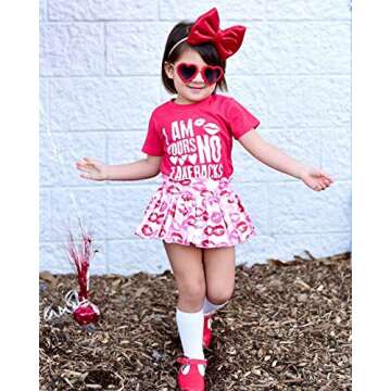 mibasies Kids Heart Shaped Sunglasses for Toddler Girls Age 3-10, UV 400 Protection(Red)