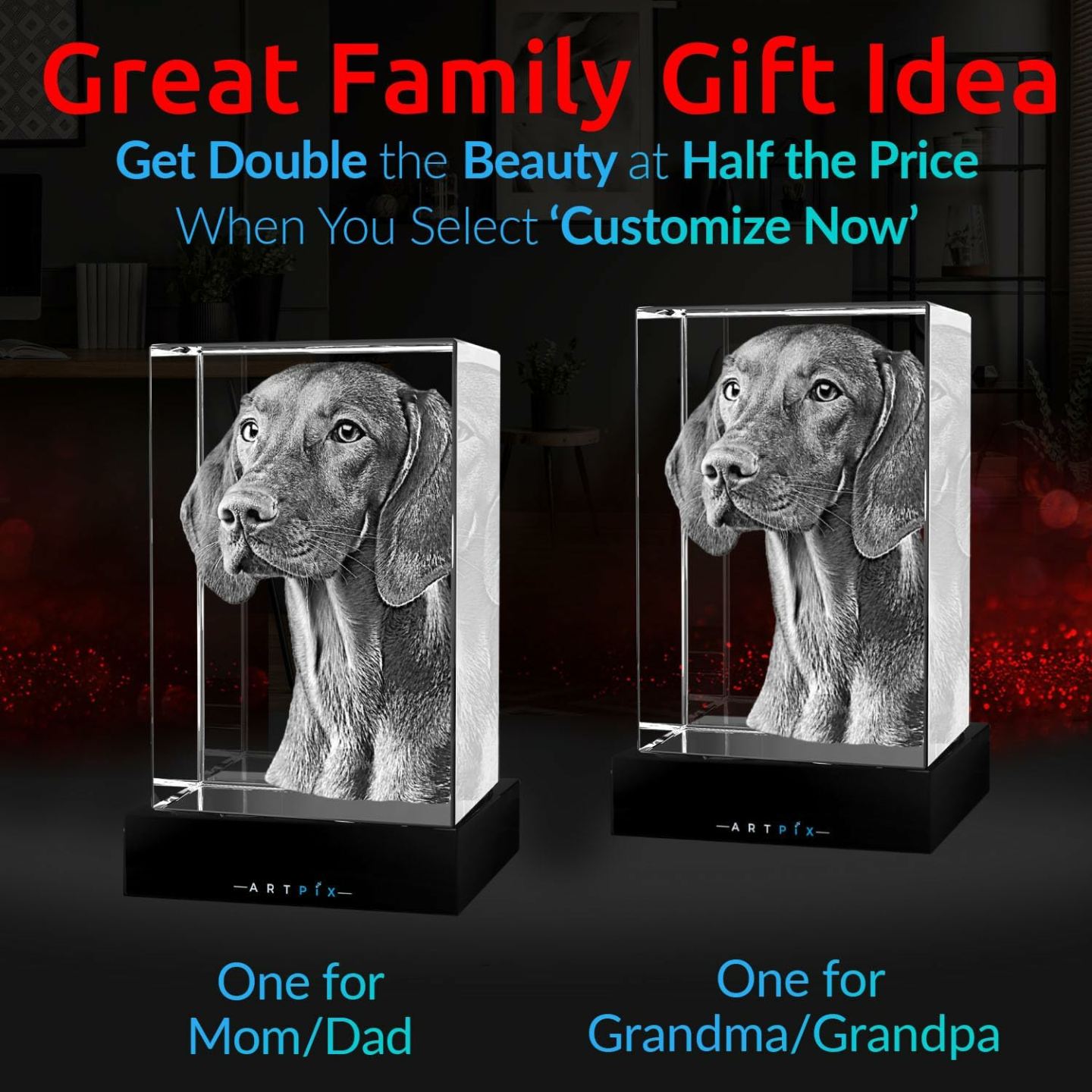 3D Crystal Dog Memorials for Pet Lovers