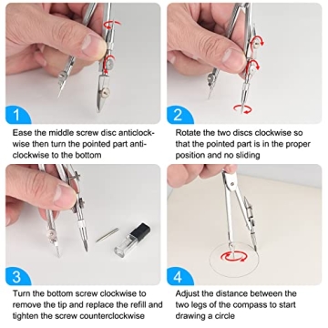 Quality Math Compass and Protractor Set for Students