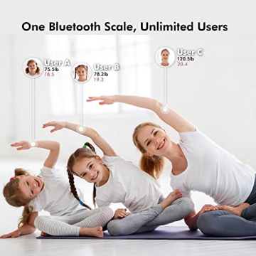 1 BY ONE Smart Body Fat Scale with BMI Tracking and App Sync