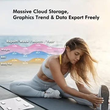 1 BY ONE Smart Body Fat Scale with BMI Tracking and App Sync