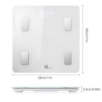 1 BY ONE Smart Body Fat Scale with BMI Tracking and App Sync