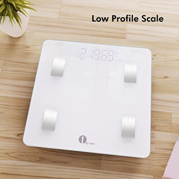 1 BY ONE Smart Body Fat Scale with BMI Tracking and App Sync