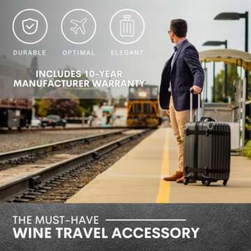 VinGardeValise® The Original Wine Suitcase – 12-Bottle Travel Luggage, TSA-Approved, Durable Hard...