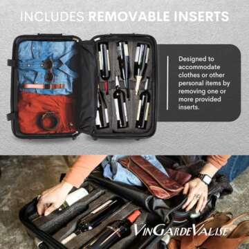 VinGardeValise® The Original Wine Suitcase – 12-Bottle Travel Luggage, TSA-Approved, Durable Hard Shell, Shockproof Foam, Secure Bottle Protection for Enthusiasts & Collectors – Silver