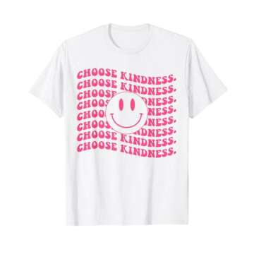 Choose Kindness Pink Smile Face Preppy Aesthetic Trendy T-Shirt