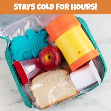 Narwhal Reusable Hard Ice Pack- Set of 3- Fits Easily Inside Kids Lunch Box, Bento, Insulated Cooler...