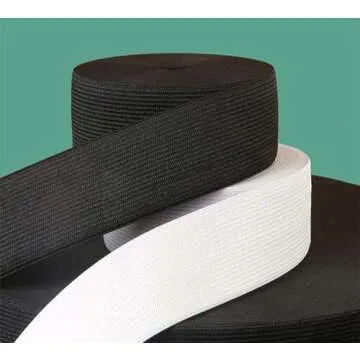 Magnoloran Elastic Band for Sewing - 1.5 Inch Elastic Spool for Waistbands and Crafting (10 Yard Bla...