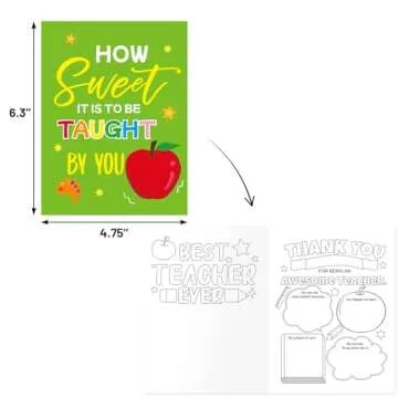 ceiba tree Thank You Cards for Teachers Coloring Happy Teacher Appreciation Week Greeting Note Cards...