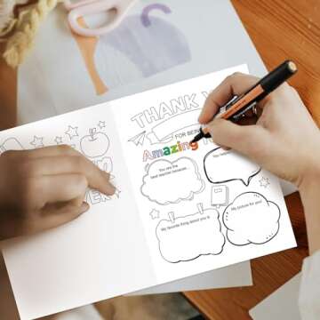 ceiba tree Thank You Cards for Teachers Coloring Happy Teacher Appreciation Week Greeting Note Cards with Envelopes for A Year End and Teachers Week