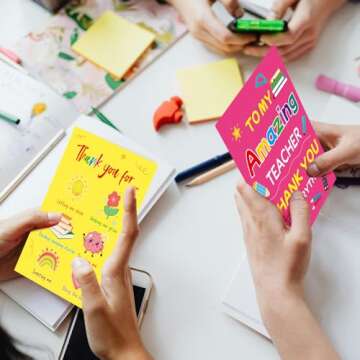 ceiba tree Thank You Cards for Teachers Coloring Happy Teacher Appreciation Week Greeting Note Cards with Envelopes for A Year End and Teachers Week