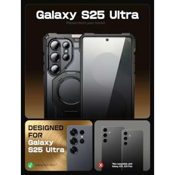 SUPCASE for Samsung Galaxy S25 Ultra Case with Stand (Unicorn Beetle Grip), [S Pen Friendly] [Compat...