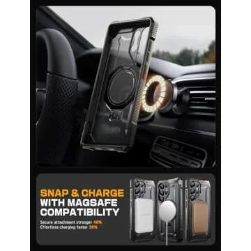 SUPCASE for Samsung Galaxy S25 Ultra Case with Stand (Unicorn Beetle Grip), [S Pen Friendly] [Compatible with MagSafe] [Military-Grade Protection] Magnetic Phone Case for S25 Ultra 6.9 Inch, Black