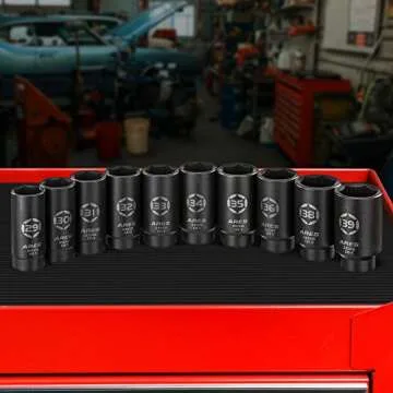 ARES 25003-32MM Axle Nut Socket - 6 Point Socket - Extra Deep 1/2-Inch Drive Impact Socket for Easy Removal of Axle Shaft Nuts