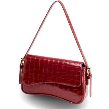 Small Shoulder Bag for Women,Y2K Purse,Tote Handbag,Clutch Purse Crossbody Bag,with Zipper Closure S...