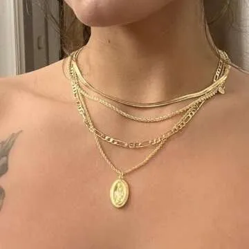 Elegant 18K Gold Virgin Mary Necklace for Women