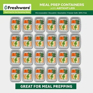 Freshware 25-Pack Bento Boxes for Meal Prep and Storage
