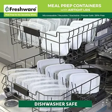 Freshware 25-Pack Bento Boxes for Meal Prep and Storage