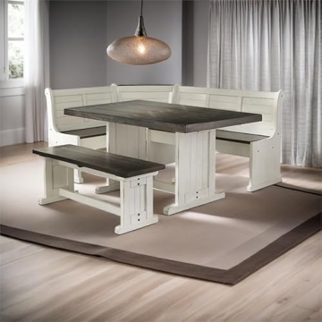 Charming Farmhouse Dining Nook Set with Storage Solutions