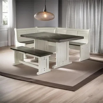 Charming Farmhouse Dining Nook Set with Storage Solutions