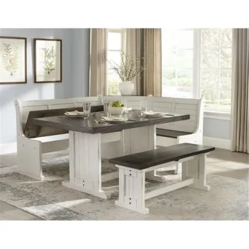 Charming Farmhouse Dining Nook Set with Storage Solutions