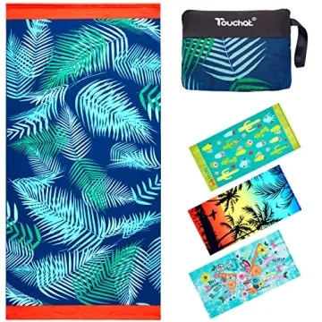 Touchat Oversized Microfiber Beach Towel - Sand Free & Super Absorbent