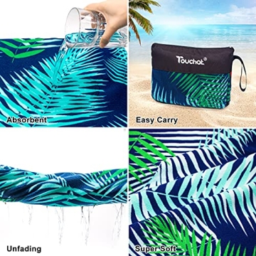 Touchat Oversized Microfiber Beach Towel for Summer Fun