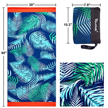 Touchat Oversized Microfiber Beach Towel for Summer Fun