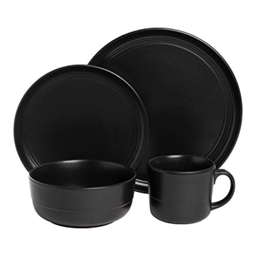 Stylish 10 Strawberry Street Matte Black Dinnerware Set