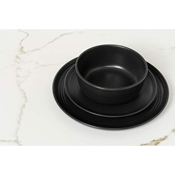 Stylish 10 Strawberry Street Matte Black Dinnerware Set