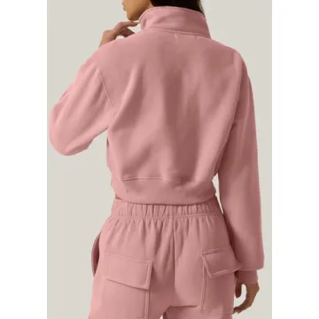 QINSEN Women's Stylish Winter Zip-Up Sweatshirt