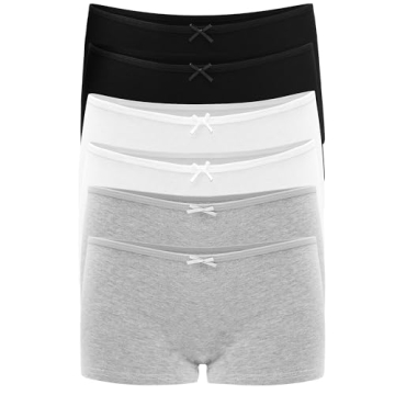 Allxwek Women's Cotton Underwear Boy Shorts - Comfort & Style
