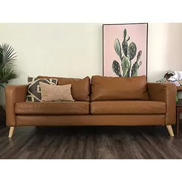 Round Solid Wood Furniture Legs Sofa Replacement Legs Perfect for Mid-Century Modern/Great IKEA hack for Sofa, Couch, Bed, Coffee Table (4 Inches,Set of 4, Original Wood Color)