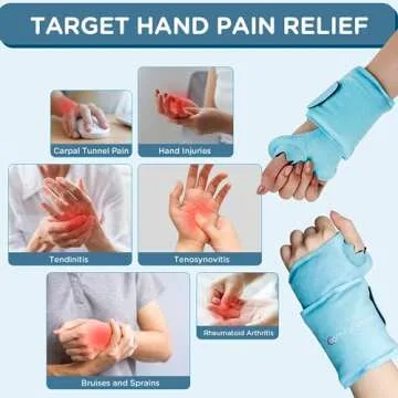 Comfytemp Wrist Ice Pack Wrap for Carpal Tunnel Relief, 2 Gel Packs, FSA HSA Eligible, Hot Cold Comp...