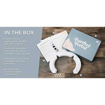 Purrfect Portal XL Cat Door for Large Cats - Easy Install