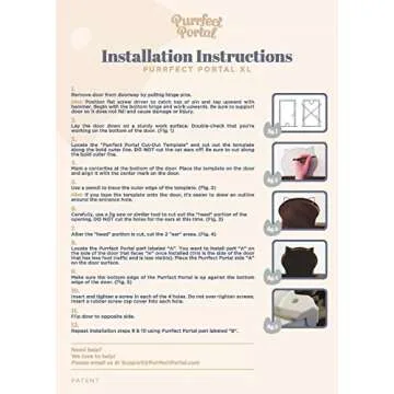 Purrfect Portal XL Cat Door for Large Cats - Easy Install