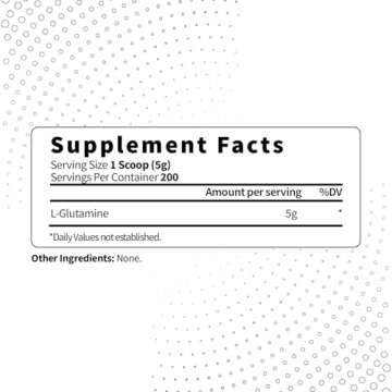 Type Zero L Glutamine Powder KG, 5000mg Serving Size - 6-Month Supply, L-Glutamine Supplement for Gu...