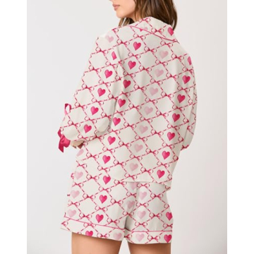 Yiulangde Women Holiday Satin Pajamas for Festive Comfort