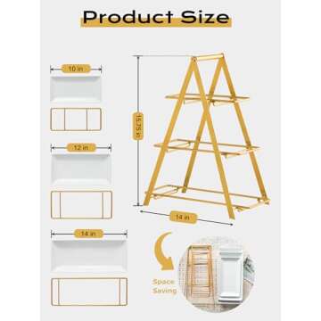 YHOSSEUN 3 Tier Serving Tray, Porcelain Tiered Tray Stand, 10+12+14 Inch Serving Platters and Trays ...