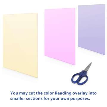 TOTiyea 20 Pieces 11IN x 8.5IN Colored Overlays for Dyslexia, Enhance Reading Comfort and Focus