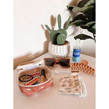 Itzy Ritzy Packing Cubes for Travel – Set of 3 Packing Cubes or Travel Organizers; Each Travel Cube Features a Mesh Top, Double Zippers and a Fabric Handle (Terracotta Sunrise)