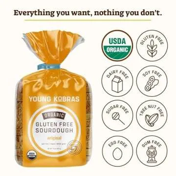 Young Kobras Organic, Gluten-Free Original Sourdough Bread (2-pack) - Allergen Friendly, Vegan, Gum-Free, Simple Ingredients & Made Fresh to Order