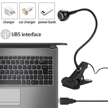 Brokimis Mini UV Lamp for Gel Nails, LED Curing Lamp with Flexible Gooseneck & Clamp 3W Portable Small Manicure UV Light Nail Dryer for Resin Curing Nail Art