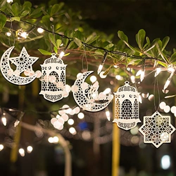 Elegant Wooden Eid Pendants for Celebrating Ramadan Joy