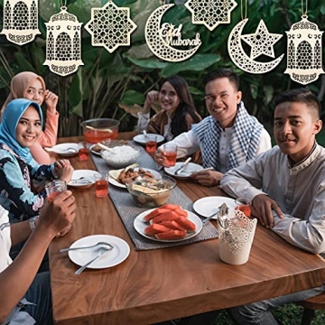 Elegant Wooden Eid Pendants for Celebrating Ramadan Joy