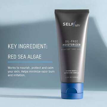 SELF/ish Mens Face Lotion | Oil-free Facial Moisturizer Made for Men | Anti-Aging | Quick-absorbing Lightweight Cream | Natural Ingredients | 3.4fl oz