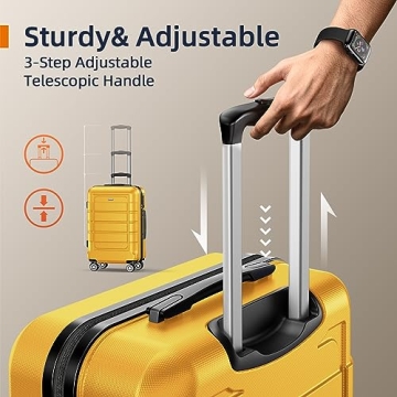 SHOWKOO Expandable Durable Luggage Set with TSA Lock
