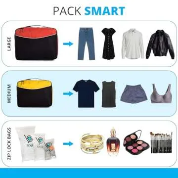 Bago 7 Pcs Packing Cubes for Travel - Maximize Your Space