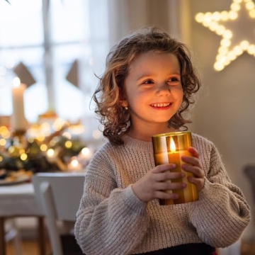 Stylish Glass Flameless LED Candles with Remote and Timer